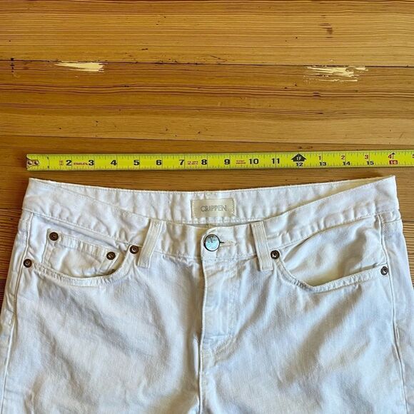 Crippen white straight leg cropped jeans. Size 29. - Picture 7 of 11
